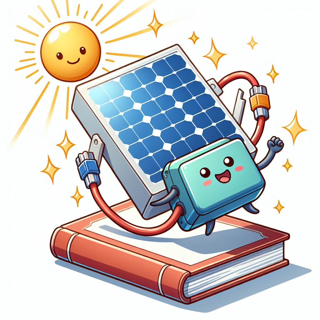 The image for the article "Enphase Micro Inverter" could be a cartoon-like illustration of a small, colorful micro inverter device connected to a solar panel, with sun rays shining on it to symbolize energy production. The micro inverter could be depicted as a compact and efficient gadget, highlighting its role in converting solar energy into usable electricity.